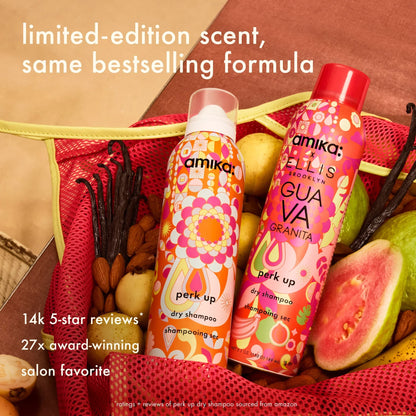 amika x Ellis Brooklyn limited-edition perk up GUAVA GRANITA dry shampoo bundle set