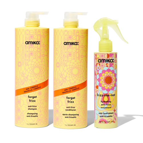 super-sized frizz fighters set anti-frizz shampoo, conditioner + treatment
