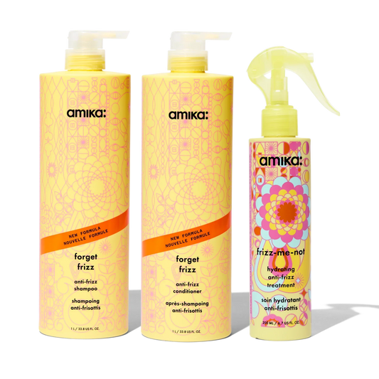 super-sized frizz fighters set anti-frizz shampoo, conditioner + treatment