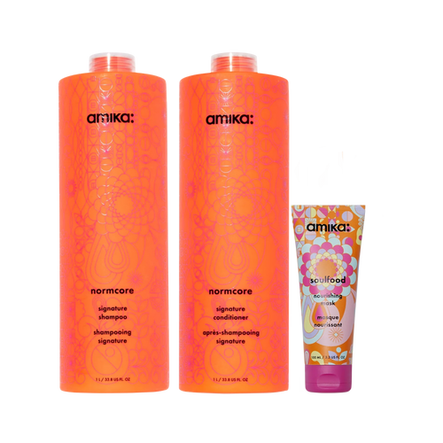 super-sized signature set normcore shampoo and conditioner + soulfood mask